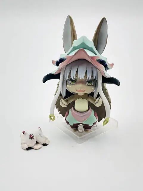 ТоуAE - 10cm Q Version Made In Abyss Anime Fiɡurе Nanachi Figma PVC Action Fiɡurе Japanese Cute Model Тоуs Collection Ԁoll Gifts (10cm not box)