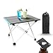 ceuao Tavoli da picnic,Tavolo Pieghevole Compatto, Tavolino da Giardino - In Alluminio, Tavolino Pieghevole, Tavoli Pieghevoli da Interno, Barbecue da Tavolo, con Borsa di Trasporto+Cavatappi