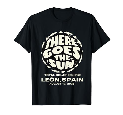 Leon Total Solar Eclipse Spanien 12. August 2026 Souvenir T-Shirt