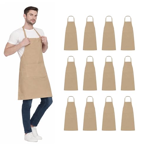 Image of uniformer Apron for Men and Women | Durable & Stylish for Kitchen, Restaurant, Cafes | Ideal for Chefs, Bakers & Home Cooks | Easy to Clean | Unisex Design (Pack of 12)