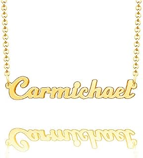 EV.YI Jewels Carmichael Name Necklace 10k Walmart Lion Medallion Names Stella Friend Mother