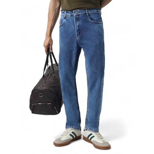 Image of Urbano Fashion Men's Slim Fit Washed Denim Jeans Stretchable
