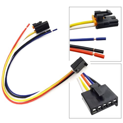Image of DSkoiph 3 Pins 645-512, 89018778, 89019351, 1581773, Pigtail A /C Blower Motor Resistor Connector Harness 8e5h-19e624-a Blower Motor Plug Cable Compatible with GMC Sierra Chevy Tahoe Silverado Buick