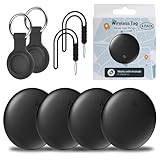 Midlocater Air Tracker Tags-4 Pack for Android, Item Locator Key Finder Works with Find Hub App, Luggage Tracker for Keys, Wallet, Suitcase, IP67 Waterproof, Compatible with Android Phone