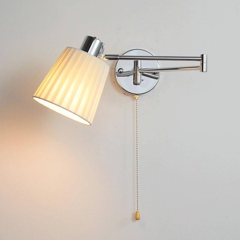 Lampade da parete in stile nordico moderno a bilanciere in ferro battuto, direzione regolabile a 180 gradi, applique da parete sul comodino della camera da letto, creatività vintage, lampada da
