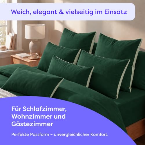 Wolkenfeld Kopfkissenbezug 70x90 – Kissenbezug für langes Kissen & Seitenschläferkissen – Öko-Tex Zertifiziert… – Ansicht 2