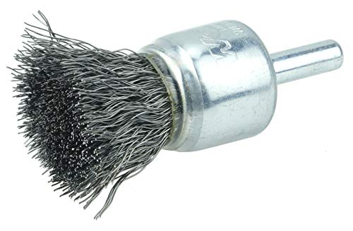 Image of Weiler 11004 3 /4 inch Coated Cup Crimped Wire End Brush, .0104 inch Steel Fill, Made in The USA (Pack of 10)