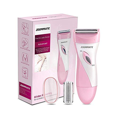 Ladies Electric Shaver, Wet/Dry Use Women’s Electric Razors for Legs Underarms, Cordless Rechargeable Bikini Trimmer Armpit hair Remover Rechargeable (Pink)