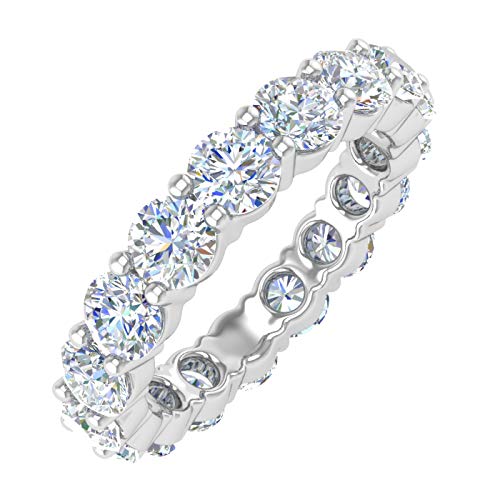 4 Carat Diamond Eternity Wedding Band Ring in 14K Gold - IGI Certified (Value Collection)