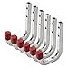 6 x Colgador Universal „OrgaTech“ Gancho de Pared Colgadero de Acero Cincado / 80 x 120 mm / Capacidad de Carga 45 kg