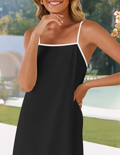 ZESICA Women's 2025 Summer Boho Sleeveless Maxi Dress Spaghetti Straps Casual Flowy A Line Beach Party Long Dresses3