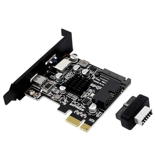 Carte d'extension PCIe X1 vers USB 3.0 avec alimentation SATA 15 broches PH63C