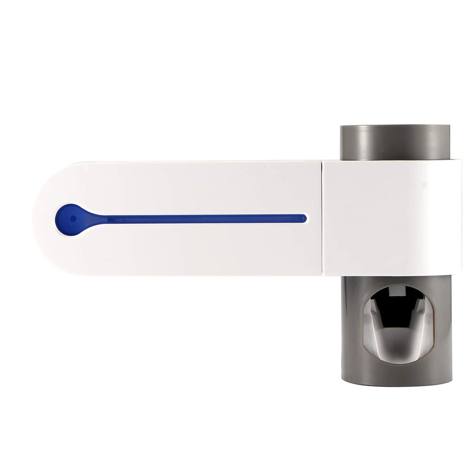 OurLeeme Soporte para cepillos de Dientes, esterilización con Cepillo de Dientes UV Soporte de Secado Dispensador automático de Pasta de Dientes Alimentación USB para 5 cepillos de Dientes