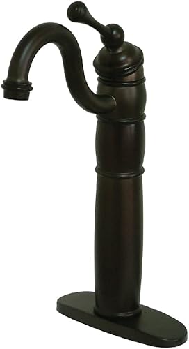 Miniatura 8 de Kingston Brass KB1428BL Heritage - Grifo para fregadero con placa de cubierta opcional, níquel cepillado