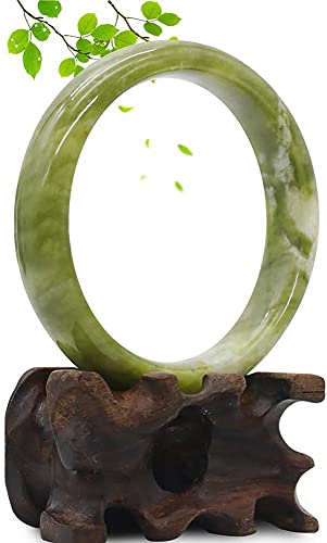 Bracelet en jade de qualité A bicolore jaune et vert pour femme