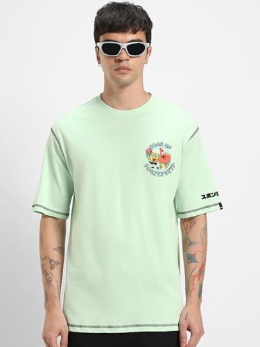 Image of Bewakoof Men's Graphic Print Oversized Fit T-Shirt