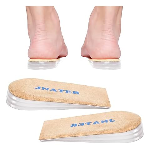 Adjustable (4 Layers) Heel Lift, 4/5 Inch Orthopedic Height Increase Insoles for Leg Length Discrepancies, Heel Pain, Heel Spurs, Achilles tendonitis, Heel Lift Inserts for Women & Men (1Pair, L Size) Cover
