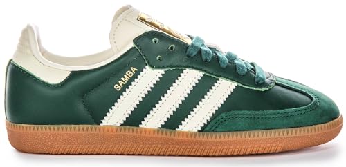 adidas Samba Og Women's 3-Stripes Retro Contrast 70S Trainers (Green, US 5)2