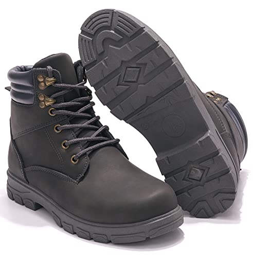 Kkdom Women's Waterproof Lace Up Low Heel Ankle Booties Fashion Work Combat Boots Gray Us Size 10 #TOP14