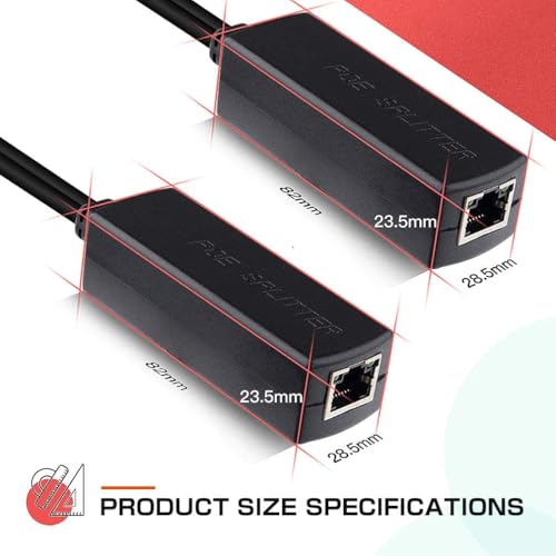 Image of SANCY POE Splitter Power Over Ethernet Adapter Active 48V to 12V for IP Camera IP Phone PoE Switches & DC Devices (Pack of 2)