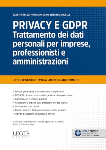 PRIVACY E GDPR Trattamento dei dati personali per imprese, professionisti e amministrazioni