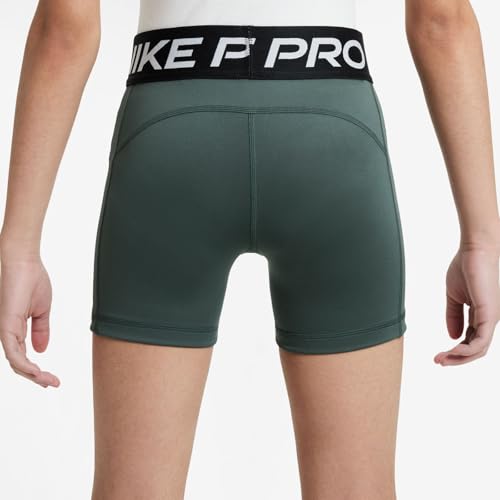 Image of Nike Girls' Pro Shorts (Little Big Kid), Vintage Green /White