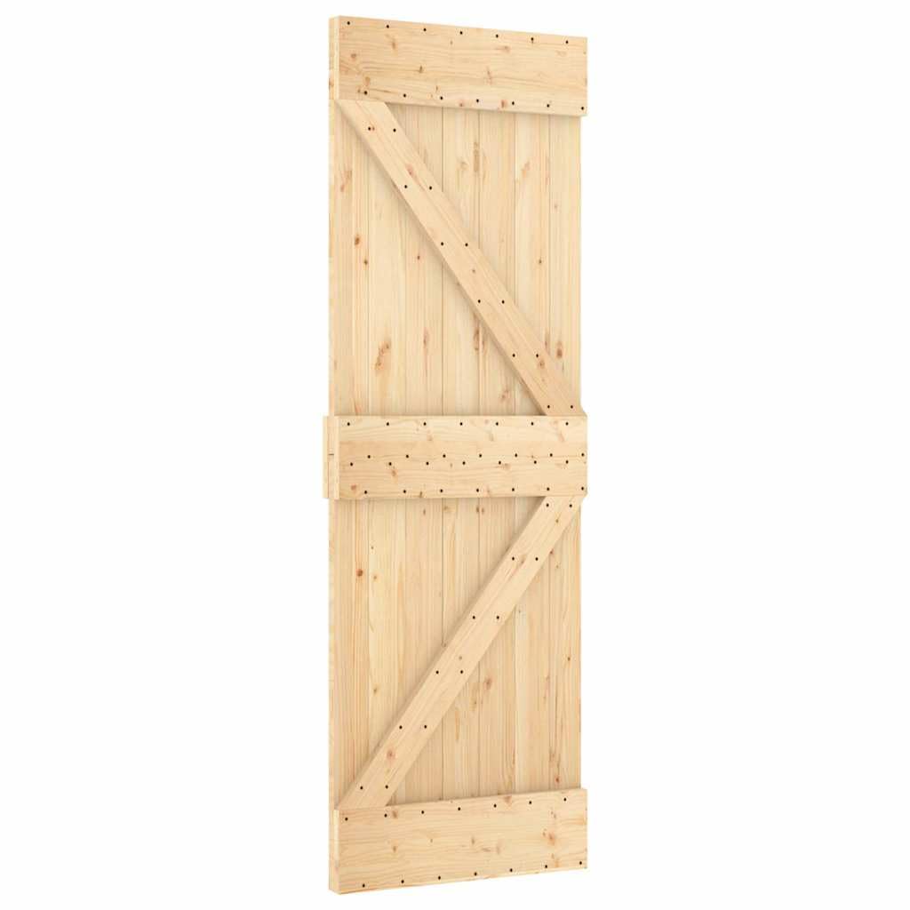 vidaXL Porte 70x210 cm Bois Massif de pin Marron