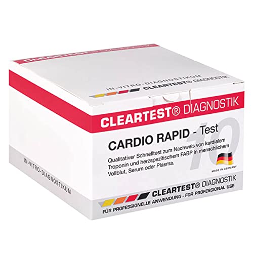 Cleartest Cardio Rapid Kit de test d'infarctus, diagnostic 20 min, 10 pièces