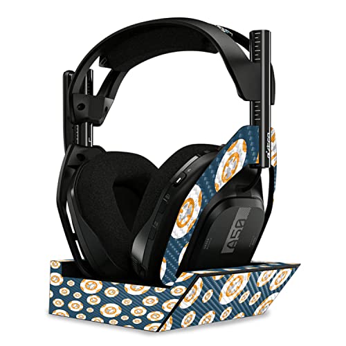 Image of MightySkins Carbon Fiber Skin Compatible with Astro A50 Wireless Headphones + Base Station (Gen 4) - Mini Galaxy Bots | Protective, Durable Textured Carbon Fiber Finish | Easy to Apply