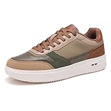 ANALEAF Men's Casual Dress Shoes Fashion Sneakers Brown