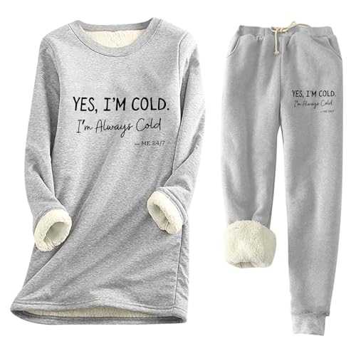 Ensemble 2 pièces femme coupe ajustée tenue d'hiver chaude et confortable pour tous les jours
