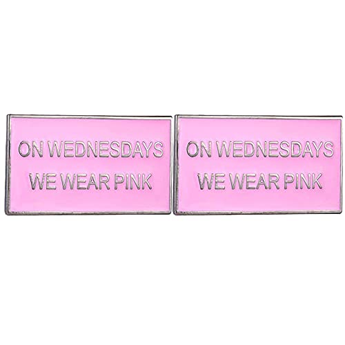 GuDeKe Mean Girls On Wednesdays We Wear Pink Pins Enamel Lapel Movie Bridesmaid Gift