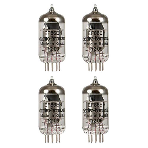 Brand New Gain Matched Quad (4) Electro-Harmonix EF86 / 6267 Vacuum Tubes
