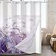 Ttincceer Duschvorhang ohne Haken Lila Marmor Hakenlos Duschvorhang mit Snap in Liner Set Wasserbeständig Doppelte Schicht Durchsichtiges oberes Fenster Badezimmer Badewanne Dekoration 180x188cm