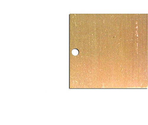 NMC BVT5S Valve Tags, Blank Square, 020 Aluminum, 1.5", Brass (Pack of 25)