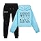 Katseye Hoodie Set For Girls Boys Sweatshirt & Pant Music Album Merch Fans Casual Two-Piece Set Sweatsuits Shirt (160, Sky Blue)