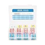 VEVOR Heat Shrink Butt Connectors, 330PCS, Waterproof Solder Seal Wire Connectors Kit, Electrical Terminals Insulated Solderless Wiring, 4 Colors 4 Sizes 26-10 AWG, for Industrial Marine Automotive