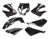 Lieferumfang wie abgebildet 2EXTREME Verkleidungskit schwarz kompatibel für Derbi Senda R X-Treme 50 EBE 2T LC 00-04 (Delta-Box)