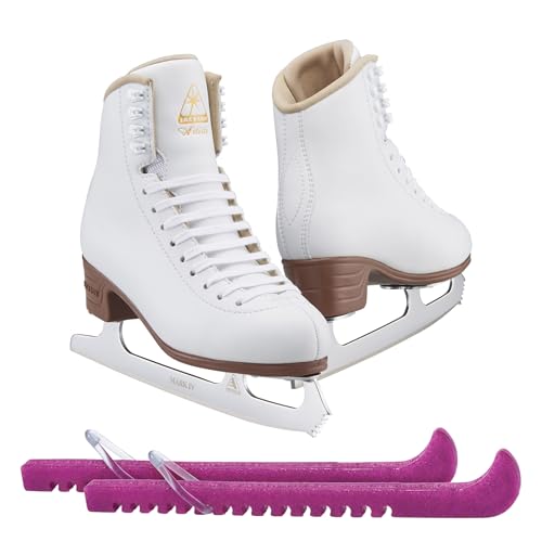 Jackson Ultima JS1791 Girl's Ice Skates/Width: Medium (C/M) / Size: Youth 1.5 Bundle with Skate Guards