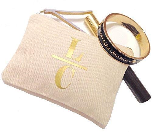 monogram coin purse