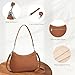 befen Genuine Leather Purse for Women Brown Shoulder Bag Anti Theft Crossbody Bag Soft Real Leather Hobo Crossbody with RFID Blocking Fashion Purse Desinger Women's Shoulder Handbags with 2 Straps