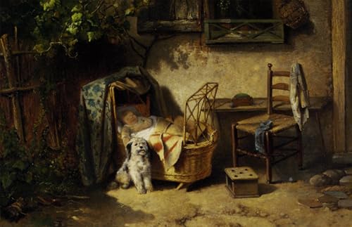 Peintures la sieste de l'après midi pour habiller un grand mur