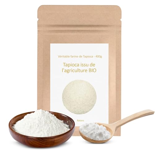 Tapioca | Certificado de alta calidad - premio | Perfecto para salsas y postres | Sin colorantes artificiales y de agricultura ecológica | Vegano y vegano | 400g