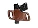 Bluestone Safety Leather OWB Belt Slide Holster - Wet Molded and Compatible with Glock 17 19 21 22 23 26 27 30 and Similar Sized Handguns | On The Waistband Leather Handgun Holster (Right Handed)