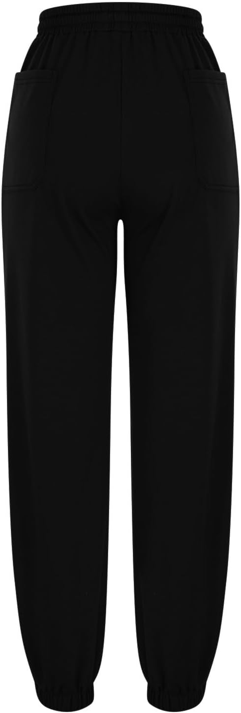 Sweatpants Women Baggy High Waisted Wide Leg Petite Joggers Pockets Comfy Active Workout Sweat Pants Trousers