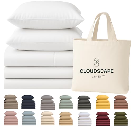CLOUDSCAPE Split King Sheets Sets for Adjustable Bed...
