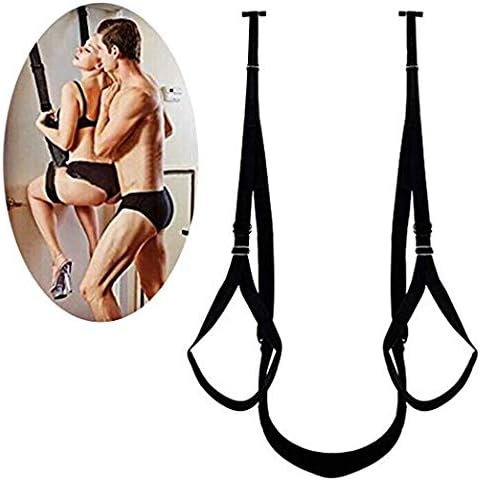 Adult Indoor Swing Set 360 Degree Spinning Swivel Swing - Holds Up to 800 lbs with Steel Triangle Frame and Spring for Couples