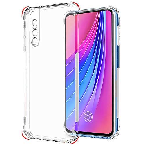 Image of TheGiftKart Camera Protection Back Cover Case for Vivo V15 Pro (Inbuilt Dust Plugs & Anti-Slip Grip | TPU, Silicone | Transparent)