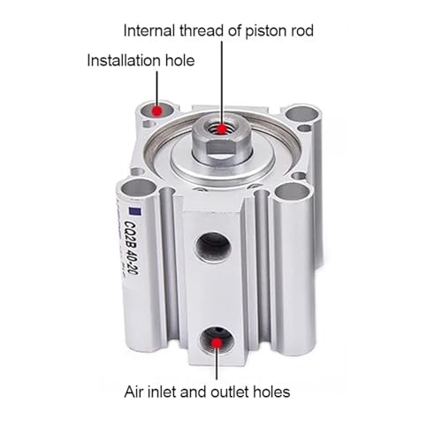 Vérin pneumatique CQ2B50 compact mince contre le manque d'espace - 4