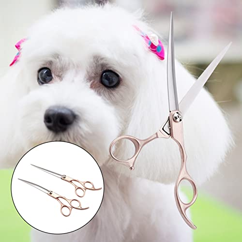 Geib Lot de 22 paires de ciseaux à effiler pour chien Main gauche,Ensemble De Ciseaux De Toilettage Pour Animaux,4 Pièces En Acier Inoxydable Avec Manche Doré pour Poils Courts et Longs